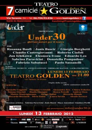 La finale del Progetto Under 30 dedicato ai giovani autori emergenti al teatro Golden