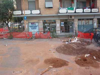 Le voragini di via Menas e via Melisso