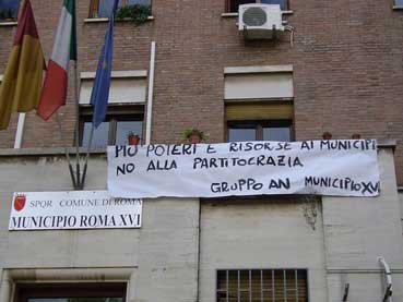 Protesta di A.N. contro la “Proposta Montino”