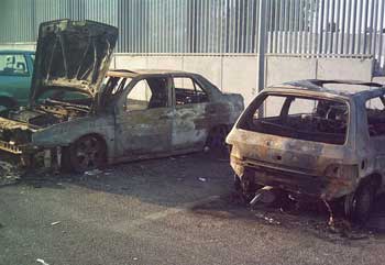 Ancora in strada le carcasse dei piromani