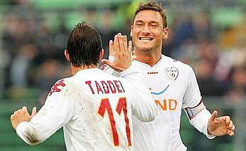 Totti e Mancini espugnano Bergamo e la Roma è seconda sola dietro l’Inter