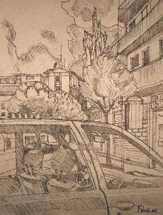 Scorci e panorami del quartiere Aurelio di Filippo Novelli nella mostra “Vucciria”