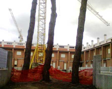 Il cantiere di via Micali a Stagni di Ostia
