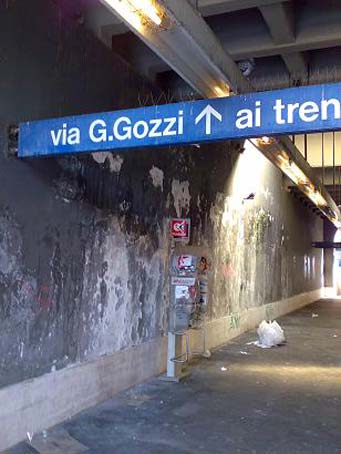 Il sottopasso della Metro San Paolo