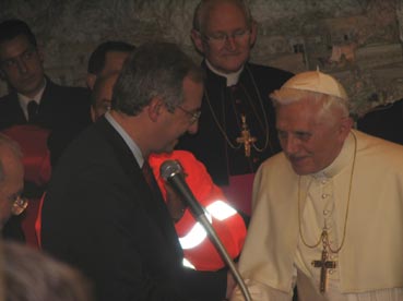 Papa Benedetto XVI al 33° Presepe dei Netturbini