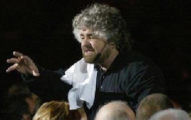 Il trionfo di Beppe Grillo a Roma