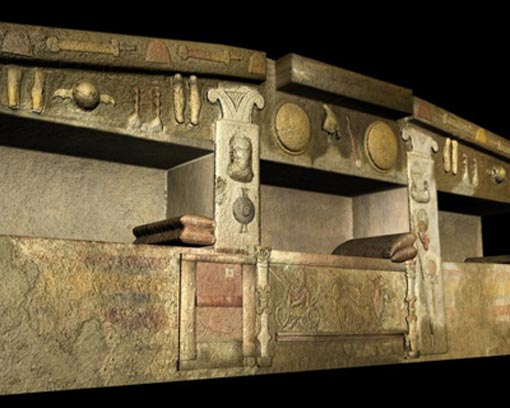 Alla Necropoli della Banditaccia, a Cerveteri, una nuova ricostruzione 3D