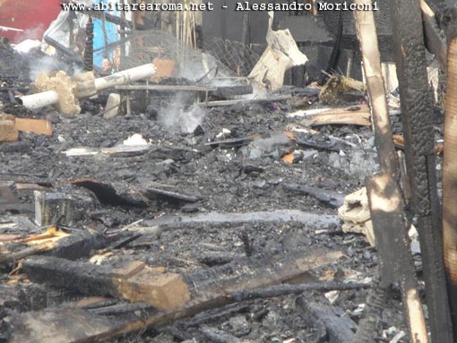 Incendio in via Severini