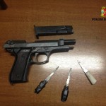 FOTO PISTOLA RAPINATORI VIA PRENESTINA