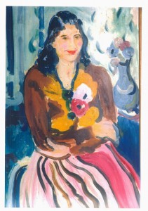 093 - Donna con fiori