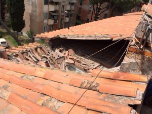 crollo tetto san basilio
