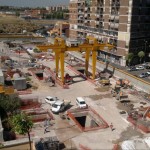 Cantiere metro C piazzale delle Gardenie