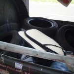 treno gomme pneumatici cassonetto