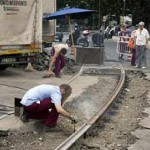 lavori cantiere binari tram ponte matteotti 03BX