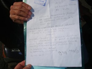 Lettera Municipio presa elettrica Marco Reale