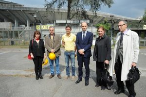 Stadio Flaminio sopralluogo 6 aprile 2017 la deegazione