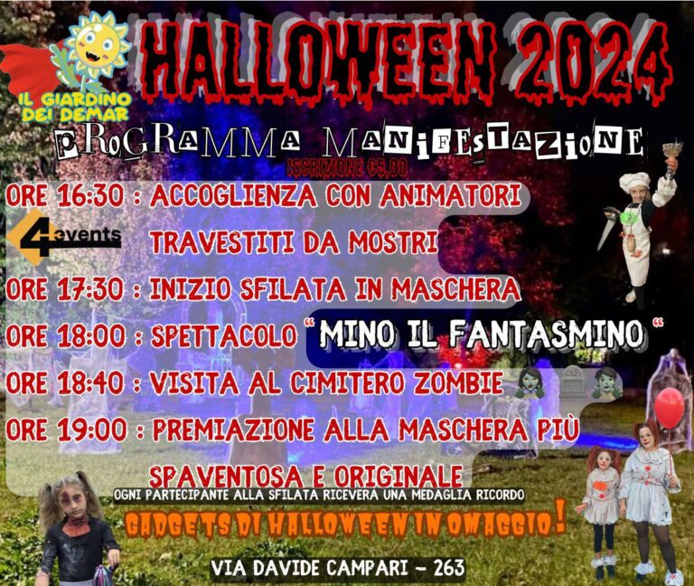 Halloween 2024. Festival da brivido al Giardino dei Demar a Tor Tre Teste