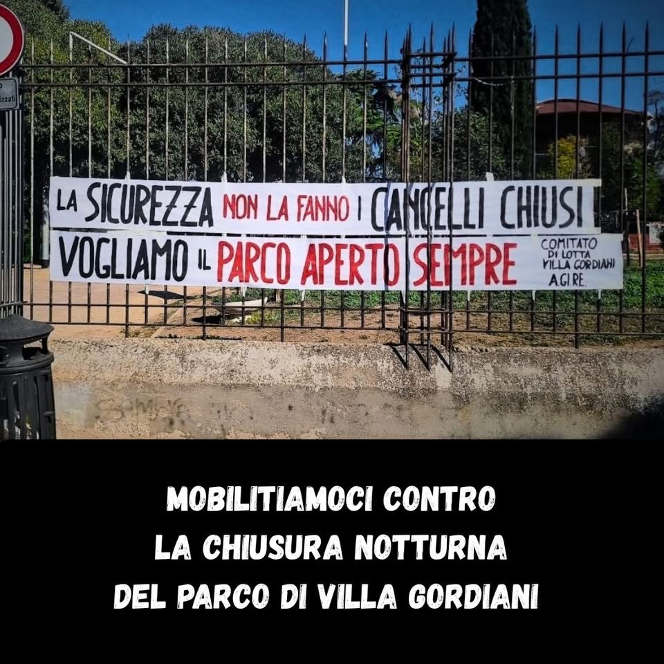 No chiusura notturna Parco Villa Gordiani